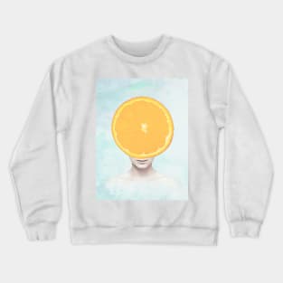 Orange head portrait Crewneck Sweatshirt